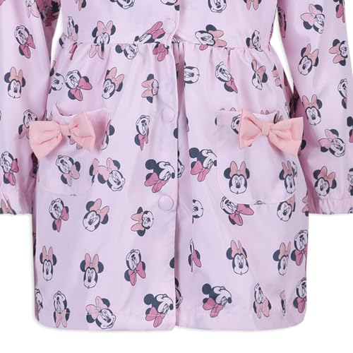 Disney Minnie Mouse Girls Water Resistant Windbreaker Jacket with Ears for Toddler Kids3