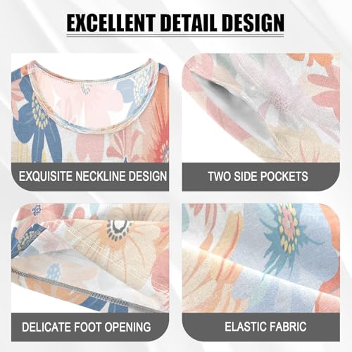 senya Short Sleeve Pajamas Sets Summer Cotton Sleepwear Floral Designs Pastel4