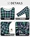 Women Plus Size Christmas Dress — Xmas Buffalo Plaid Green Tartan Holiday 2024 Fall 3/4 Sleeve Round Neck Midi Dresses