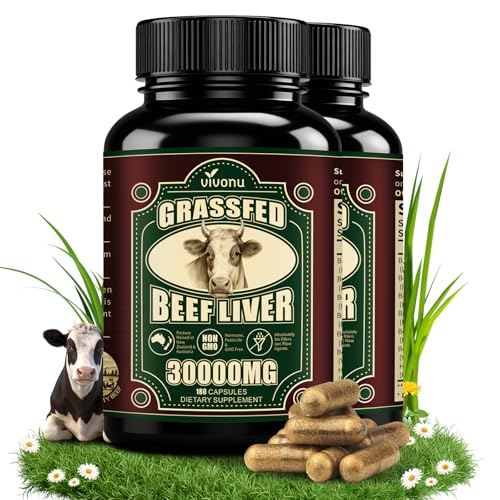 Image of VivoNu Beef Organ Supplement for Women, per Serving Beef Organs with Bovine Liver, Ovary, Uterus, Kidney, Heart, Bone & More, 100% Grass Fed, Balance Hormones*, Energy* (360 Capsules)