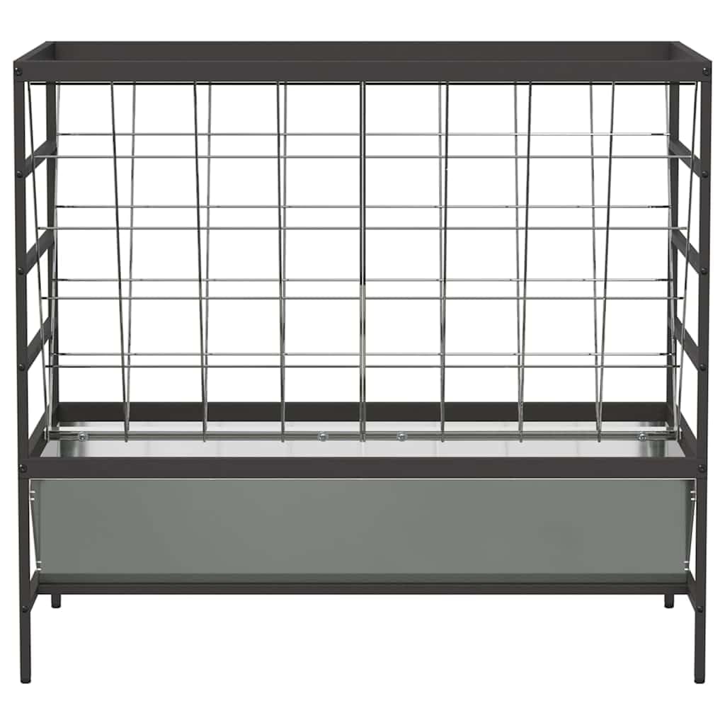 Comedero para ganado plateado, 100 x 60 x 90 cm, acero galvanizado