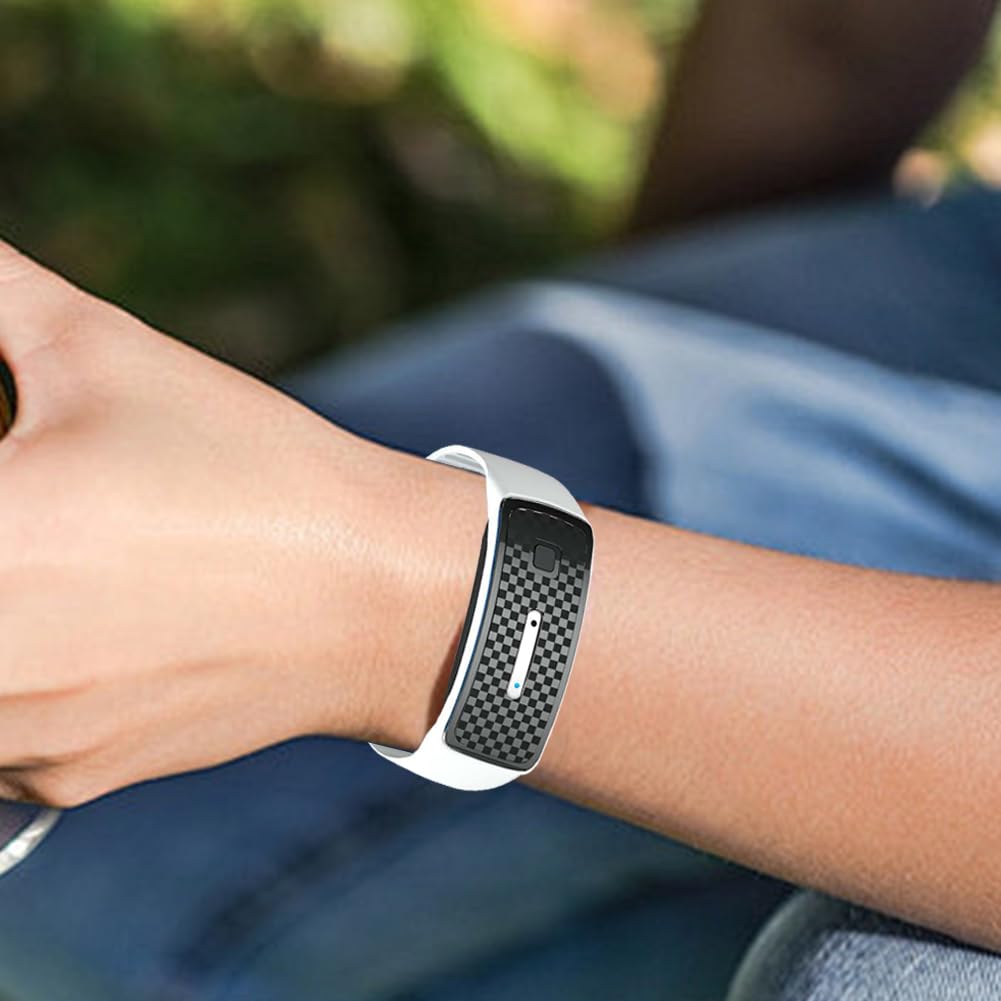 Pulsera Repelente de Mosquitos ultrasónica, 3 Modos, Pulsera para niños y Adultos, Resistente al Agua, Recargable para Acampar, Pescar, Deportes al Aire Libre (Blanco)