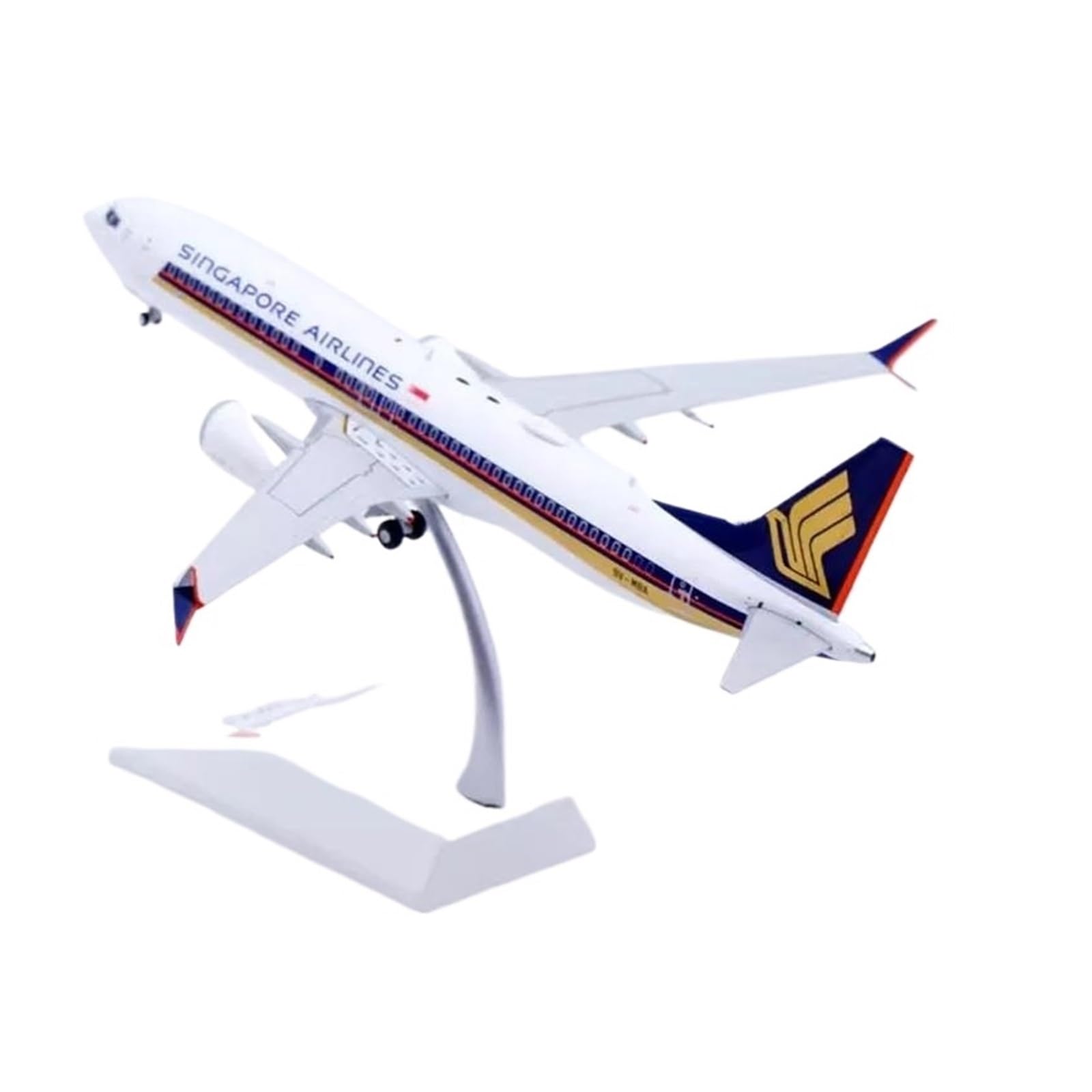 B737-8 9V-MBA en escala 1:200 modelo de avión de aleación para colección y decoración 8