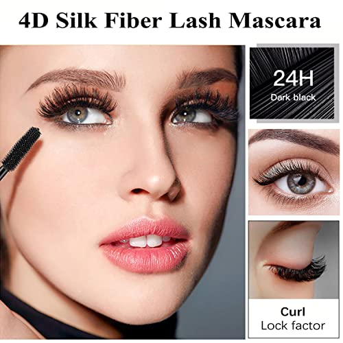 4 Pack 4D Silk Fiber Lash Mascara Extension Voluminous Fiber Mascara
