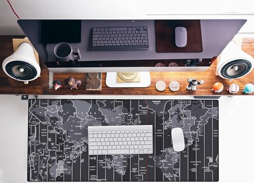 image for KTRIO Large Gaming Mouse Pad with Stitched Edges, Extended Mousepad wi