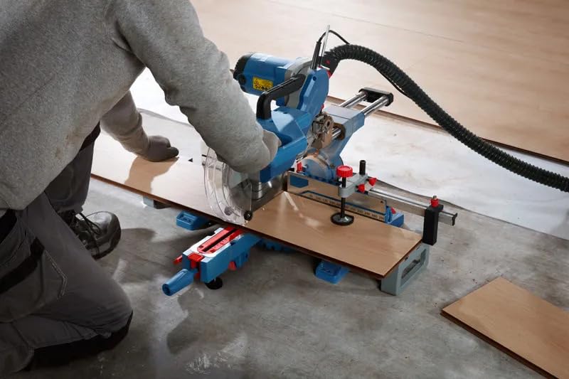 Bosch PRO Sierra de inglete y corte transversal GCM 254 D (incl. 1x hoja de sierra, 1x bolsa para polvo, 1x tope de longitud, 1x abrazadera, 1x llave hexagonal, 1x plantilla de calibración)