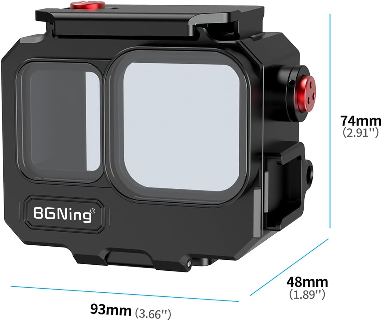 BGNing Multi-Expansion Waterproof Housing, Compatible with Insta360Ace pro/Ace Pro2 Cameras, 262 ft/80 m Underwater Protective Dive Housing with 1/4 ARRI-Standard Positioning Hole (Type 1)