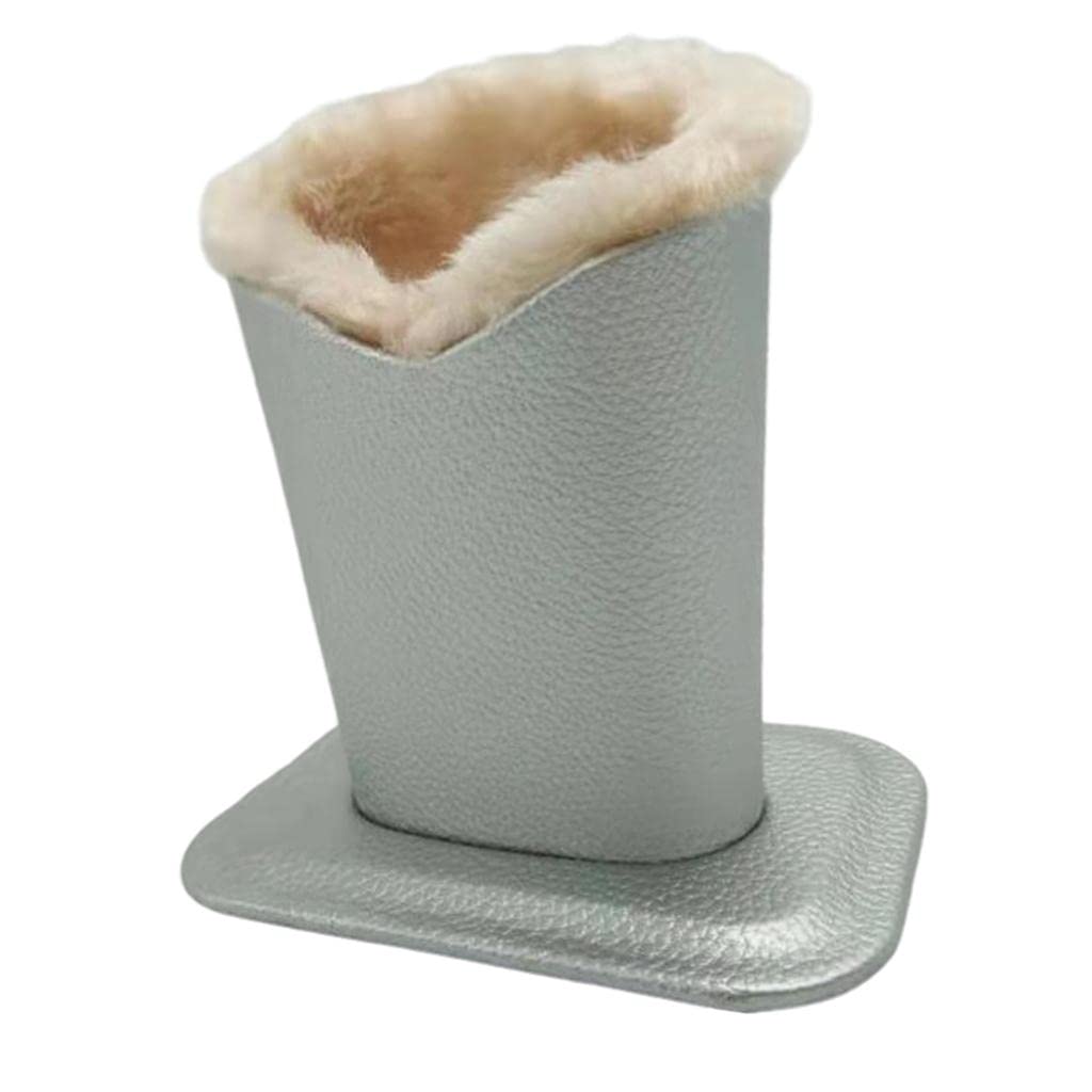 Anti scratch Plush Eyeglasses Holder Stand Protective Glasses Case Silver-image-11