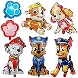 7 Pack Paw Dog Luftballons,Folienballon Dog Patrol,Balloon Bouquet Dekoration,Dog Patrol Ballon Party, Folienballon Paw Geburtstag Dekoration Luftballon für Kinder Party