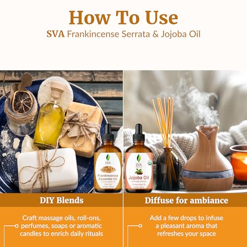 Aceite esencial de Frankincense Serrata y aceite portador de jojoba 4oz combo miniatura 6