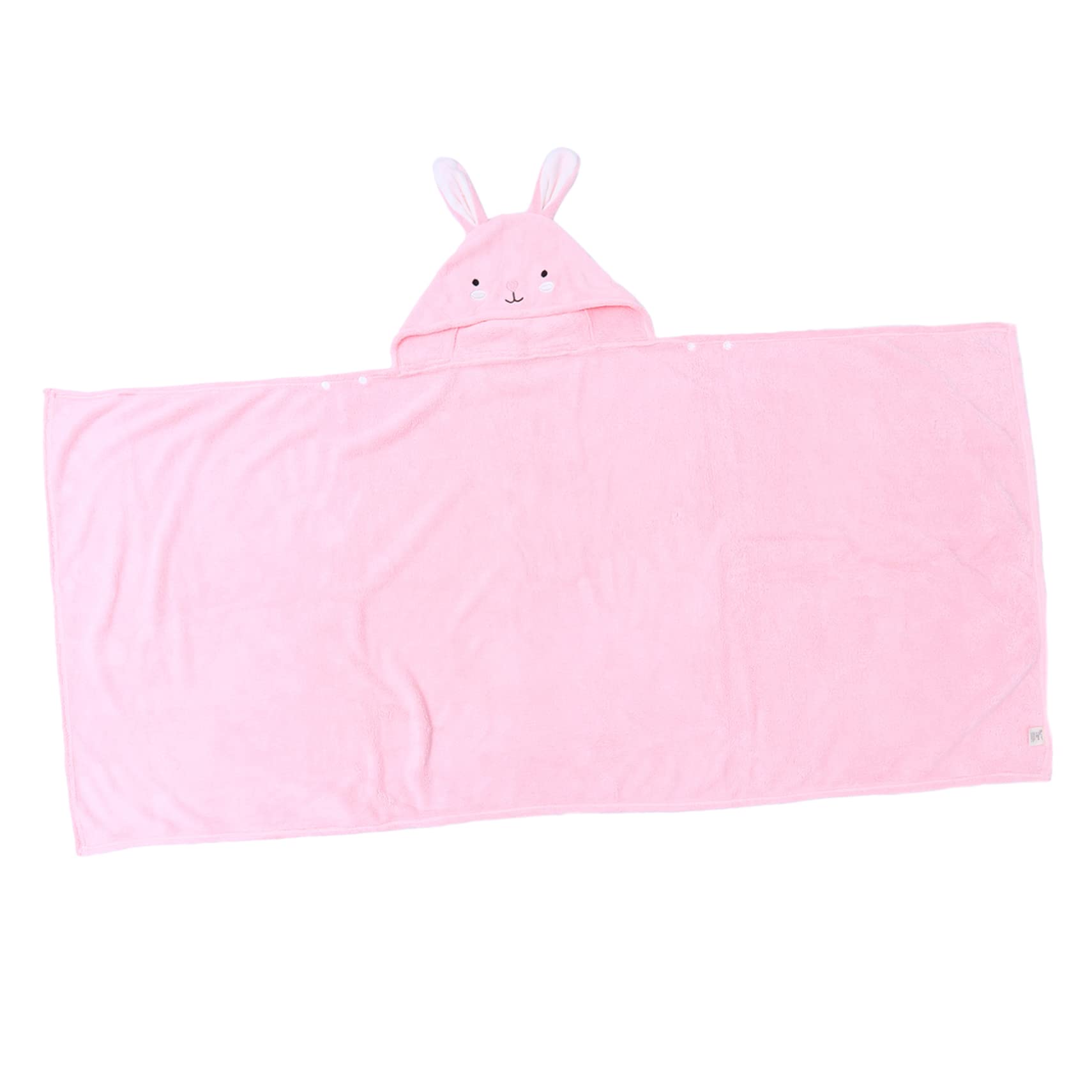 Kinderbadetuch mit Kapuze in Rosa Cartoon Design Weiches und Wasserabsorbierendes Poncho Badetuch aus Polyester und Chinlon für Babys und Kinder