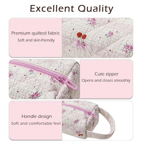 Image of RSRSLEII Quilted Hair Tools Travel Bag，Hair Styling Accessories Storage Case for Shark FlexStyle, Dyson Airwrap Hair Dryer, Curling Iron, Revlon Hair Tools，Portable and foldable(04Cherry)