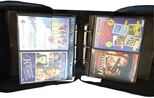 Gen2 MegaDisc 240 DVD Album Black Nylon Fabric with Large Removable Binder Sleeves Hold 120 Titles