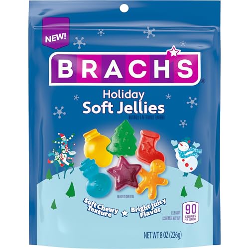 Brach's Holiday Soft Jellies Candy, Soft Gummy Candies, Fruit Flavored Candy, 8oz