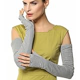 Warmen Women's Super Long Fingerless Anti-uv Sun Protection Golf Driving Sports Arm Sun Sleeves Gloves