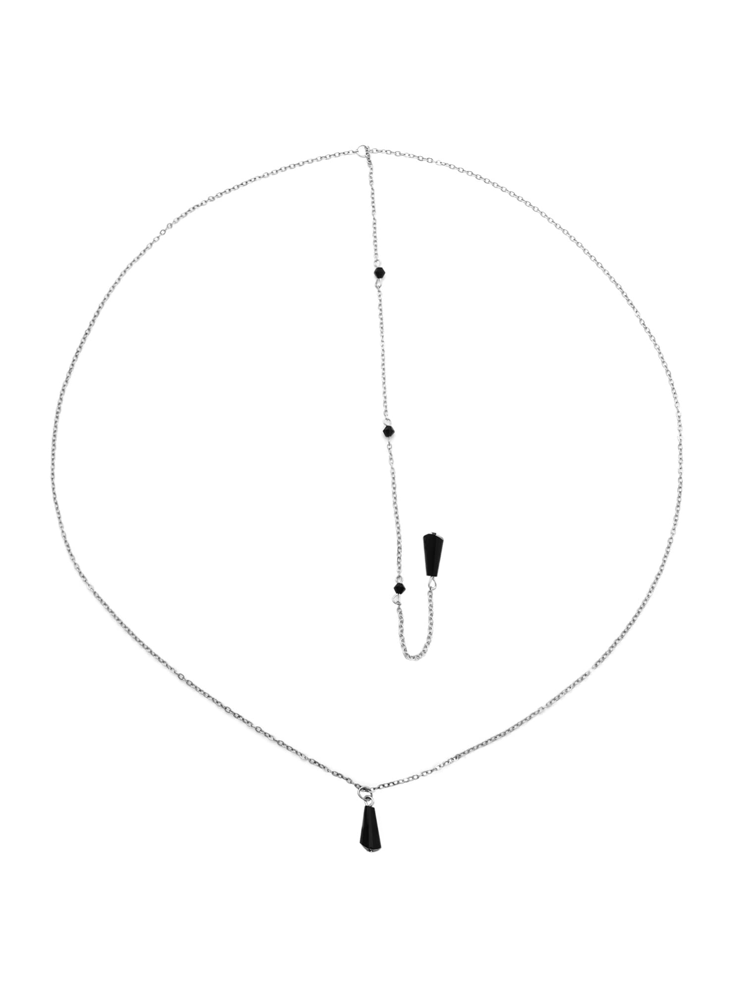 Yellow Chimes Back Necklace For Women Black Stone Charm Back Chain With Neck Pendant For Women and Girls (B0C1RWVF3W) Amazon Price History, Amazon Price Tracker