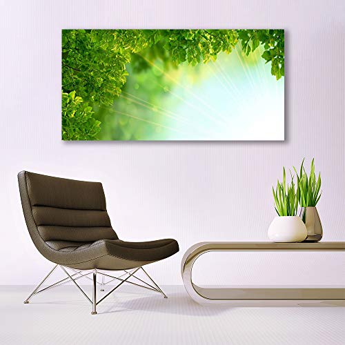 Tableau acrylique feuilles nature pour habiller un grand mur vide facilement - 4