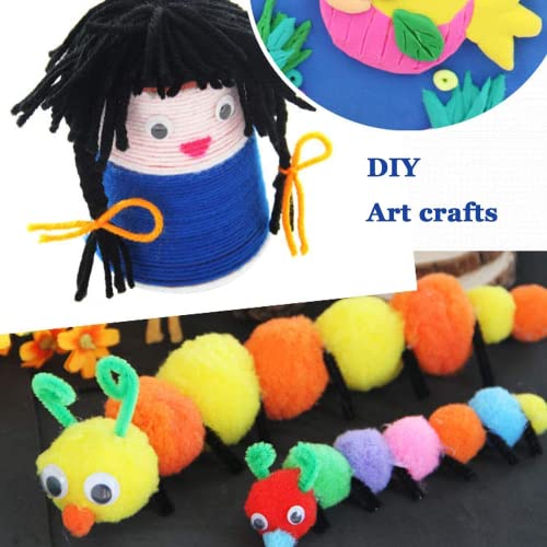 fingooo 1 inch googly wiggle eyes with self adhesive 100-pack for diy art crafts