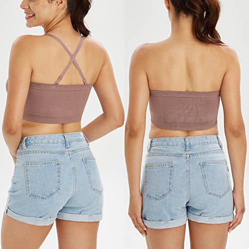 Image of Lemorosy Women's Invisible Seamless Non-Padded Underwire Bandeau Multiway T-Shirt Bra