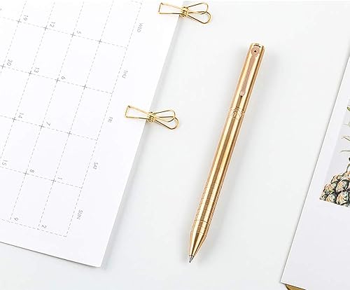 Miniatura 5 de Bolígrafo retráctil de latón macizo con clip