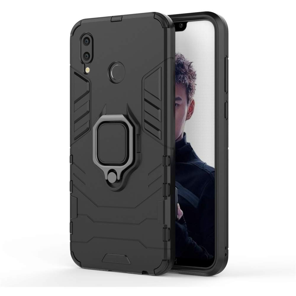 CHcase Huawei P40 Pro Funda, Anillo Metálico Sujeción Soporte Antichoque Rígido Caja (Funciona con el Montaje de Coche Magnético) Doble Capa Sólido Case Carcasa para Huawei P40 Pro -Black Plus Gray — view 27