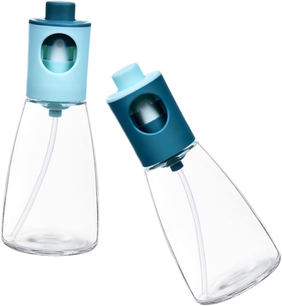 GLEAVI 2Pcs Olive Oil Sprayer Bottle Press Type Kitchen Oil Dispenser for Cooking and Seasoning