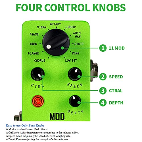 MKYSB FC05 Modulation Multi Effects Pédale MOD Guitar Pédale 11 Modes Chorus Flanger Phaser Tremolo Auto Wah - Les Beatles, Paul McCartney, John Lennon, RIngo Starr, George Harrison MKYSB FC05 Modulation Multi Effects Pédale MOD Guitar Pédale 11 Modes Chorus Flanger Phaser Tremolo Auto Wah – Image 4