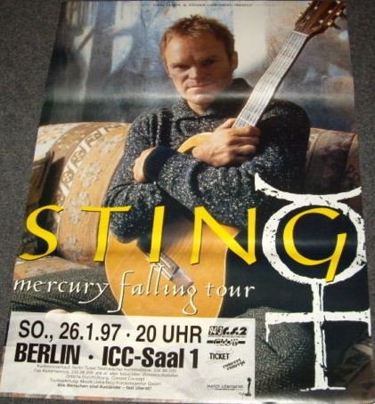 Poster Sting Mercury Falling Tour cadeau idéal de format 50X70 cm pour mélomane