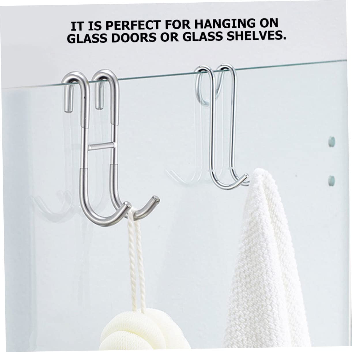 4 Pz Gancio Per Porta in Gancio Per Porta in Gancio Bagno Appendi Asciugamani Ganci Per Asciugamani Per Il Bagno Allacciare Acciaio Inossidabile 304