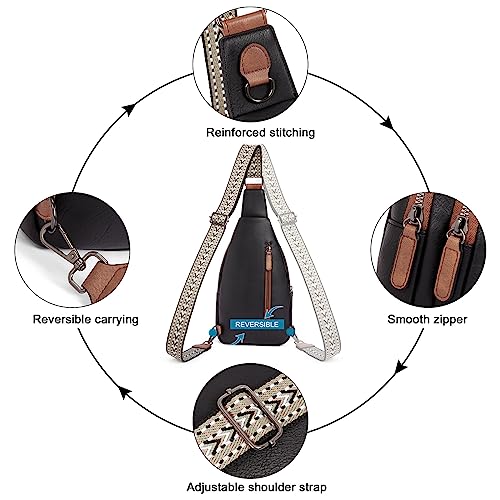 CLUCI Crossbody Bags for Women Men,Leather Sling Bag Cross Body Backpack for Woman Gifts for Women Birthday Unique