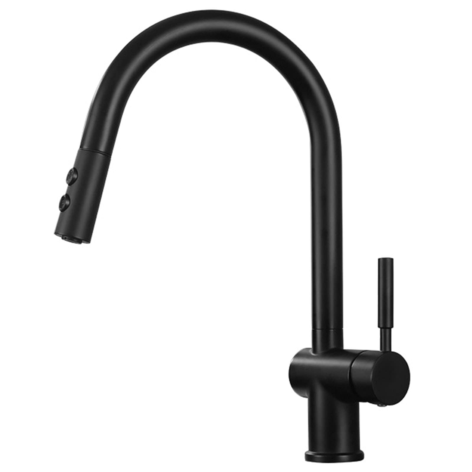 Robinet de cuisine noir idéal pour laver les grands plats et remplir les marmites