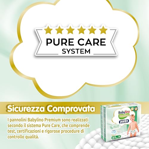Babylino Premium Pants, Pannolini a mutandina Taglia 6 con filtrante ULTRA SOFT, Maxi (13-18kg), 31 Unità - 6