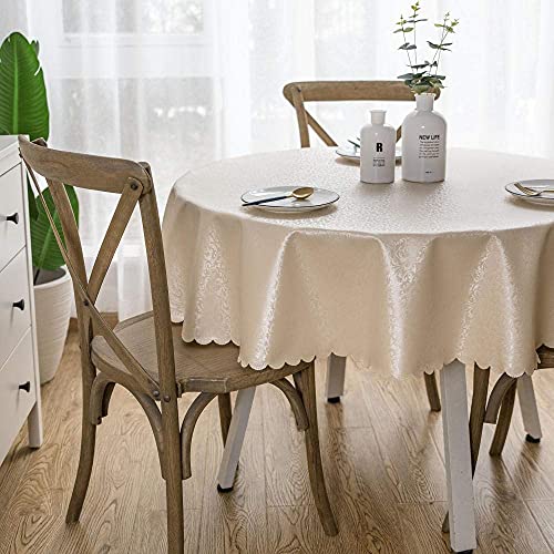 Tafelkleden Rond PVC Antifouling En Waterdicht Restaurant Outdoor Tafelkleden Champagne goud-140 cm - Image 4