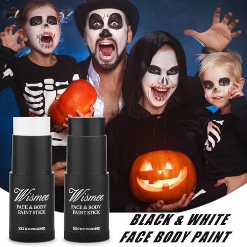 Wismee Eye Black Baseball/Softball/Football, Black Face Paint Stick, Non-Toxic Full-coverage Body Paint Stick Halloween Cosplay Joker Zombie Vampire Skeleton FX Makeup - Thumbnail 2
