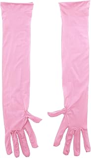Men's and Women's Oil Glossy Long Gloves Ultra-thin Rave Gloves for Night Club