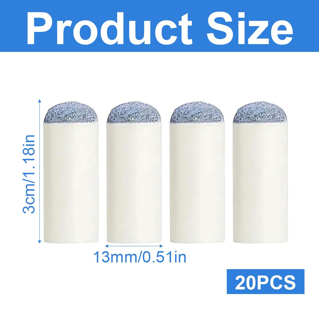 20 Pezzi Punte per stecca da biliardo,Punte Per Stecca Da Biliardo, Punte Di Ricambio Per Tacchetta Da Biliardo, Sostituzione Per Stecca Da Biliardo Da 13 Mm, Nessuna Colla Richiesta