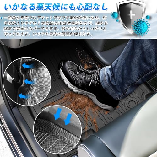 GIMUYA ホンダ N-BOX JF5 JF6 フロアマット 3pcs