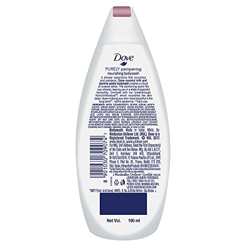 Image of Dove Deeply Nourishing Body Wash, 800ml & Coconut Milk & Jas Petals Body Wash, 190ml