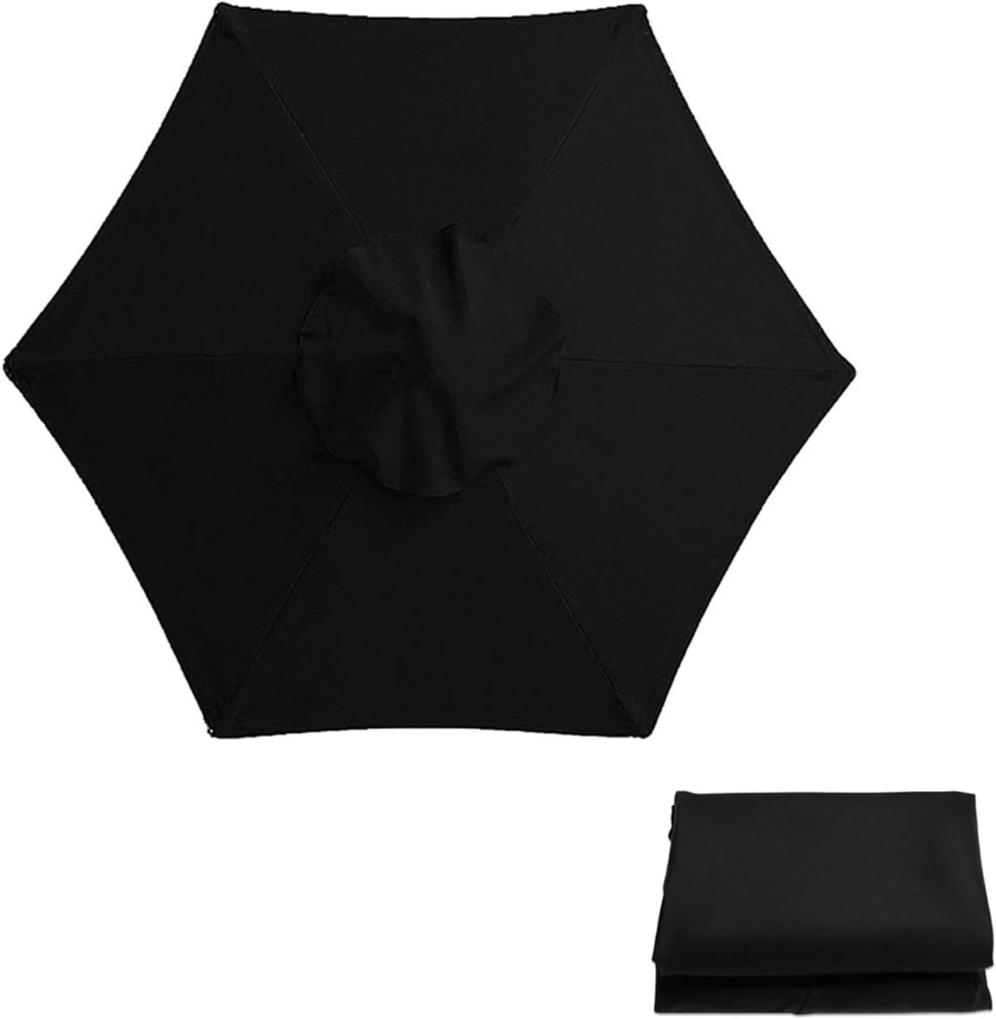 6.5ft/9ft Patio Umbrella Replacement Canopy 6 Ribs Outdoor Parasol Top Cover for Garden Lawn Deck Backyard Pool