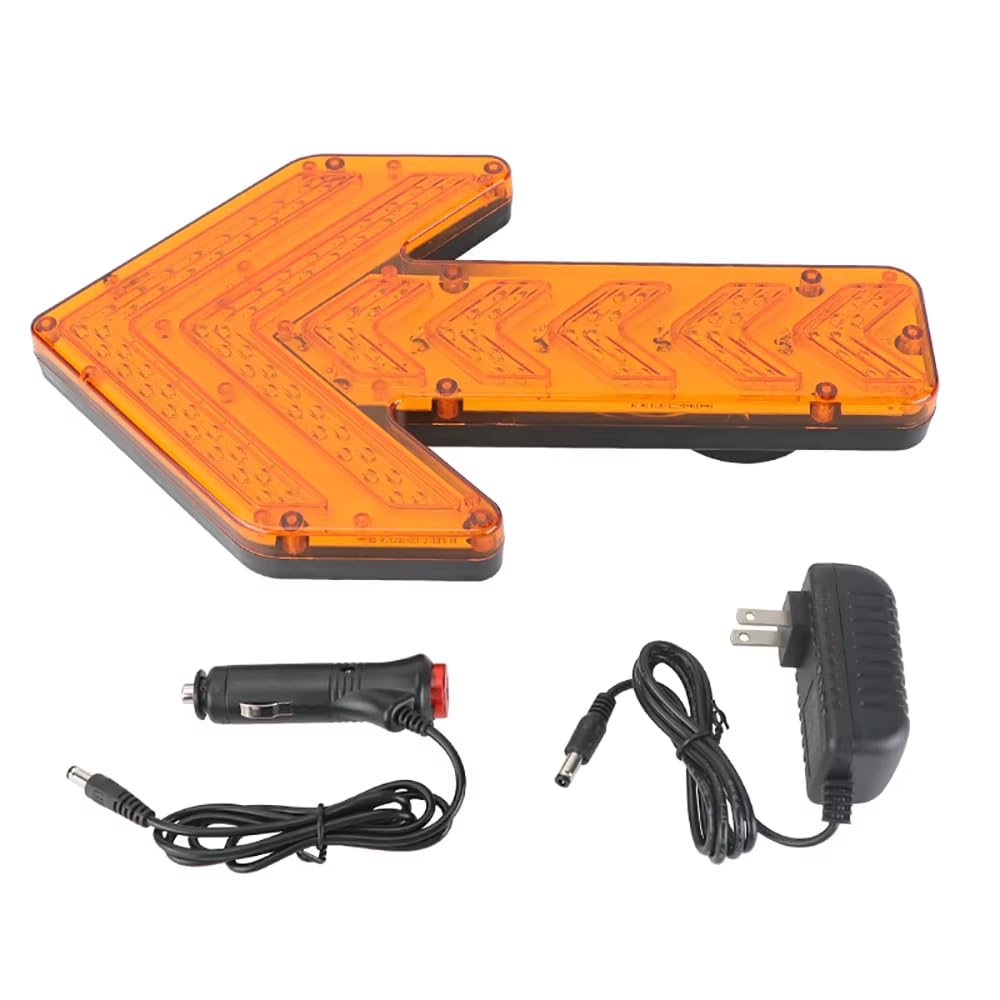Toplionace Luz de Flecha Magnética Recargable para Vehículos de Riego y Saneamiento, Indicador LED de Advertencia de Giro.
