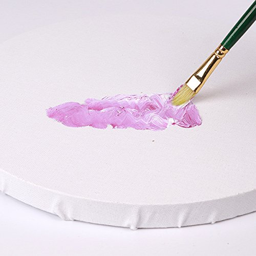 Transon 4 Pack Round Canvas 12'' & 8'' Professional Artist Round Canvas Primed Stretched Canvas Ready For Oil, Acrylic, Gouache Painting #TOP4