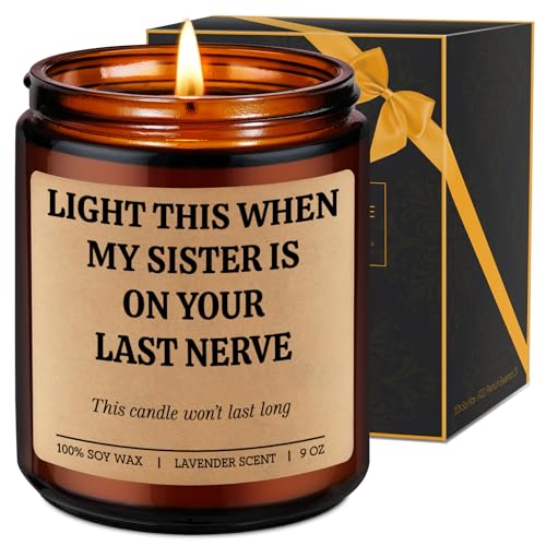 Fairy's Gift Candles, Brother in Law Gifts - Birthday, Wedding, Christmas Funny Gifts for Brother in Law from SIL, Funny Presents Ideas for Future BIL, Sisters Boyfriend or Husband, Married Sister