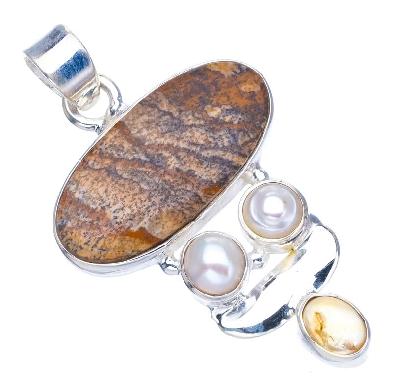Pendentif en Jaspe et Citrine argent 925 contre les bijoux ternes