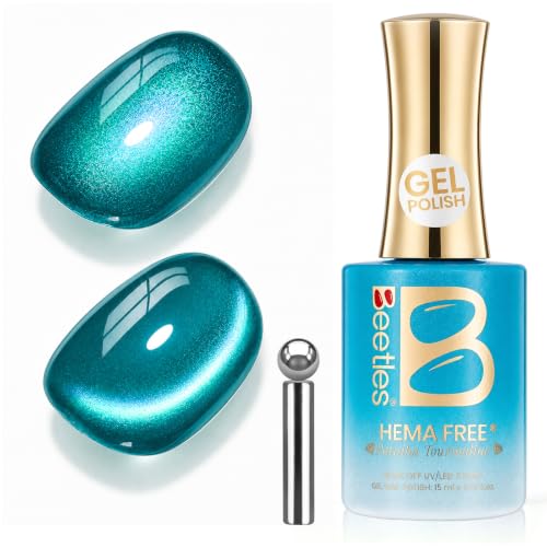 Image of Beetles Blue Glass Cat Eye Gel Polish, Paraiba Tourmaline Gel