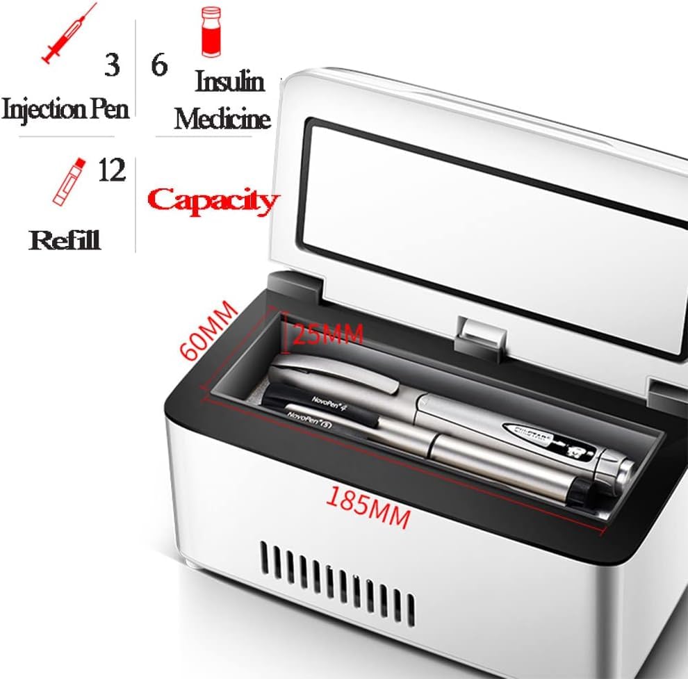 Refroidisseur d'insuline électrique USB pour médicaments avec 3 batteries portables