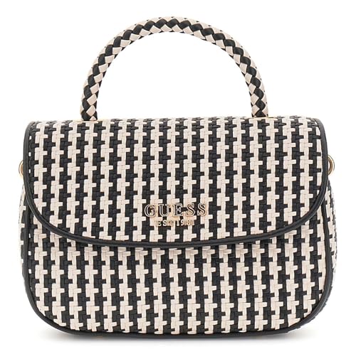 Sac Mirema Top Handle Flap Bag Black Multi GUESS compact et spacieux