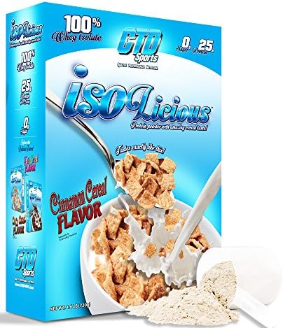 Grassfed Whey Protein Powder. Best Tasting, Low Carb Grass Fed Protein Isolate. Isolicious 1.6 lb Box Cinnamon Cereal Flavor