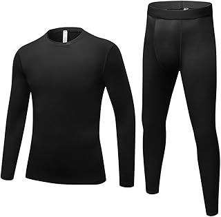 [Sillictor] スポーツインナー 上下セット キッズ コンプレッション インナー シャツ + タイツ [吸汗速乾・通気保温] ジュニア 野球 サッカー スキー アンダーウェア