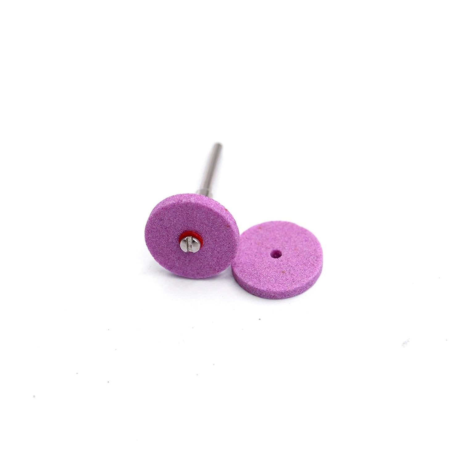 12/24/36pcs 20mm Accessories Mini Drill Grinding Buffing Wheel Stone Polishing Pad，Compatible for Bench Grinder Rotary Tool(36 pcs(3 pc Shanks),Pink ONLY)