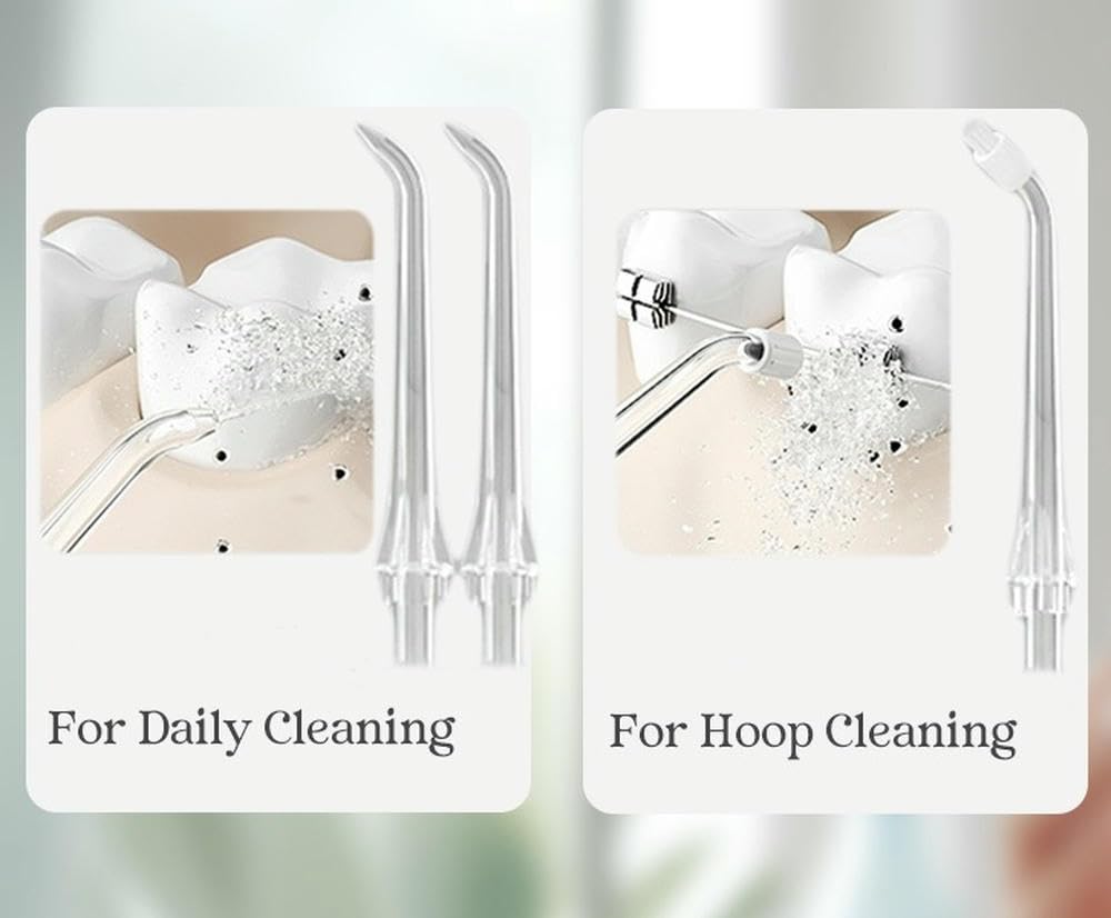 Irrigador bucal inalámbrico 3 Modos, 5 boquillas, diseño portátil y Recargable, para la Limpieza Dental.